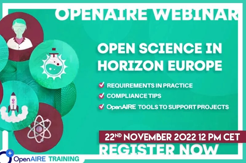 2nd OpenAIRE webinar: "Horizon Europe Open Science requirements in practice"
