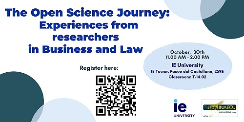 The Open Science Journey: Experiences form researchers in Business and Law.