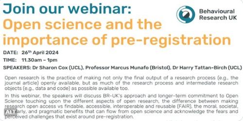 BR-UK: Open science and the importance of pre-registration