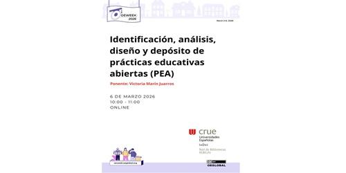 Identificación, análisis, diseño y depósito de prácticas educativas abiertas (PEA)